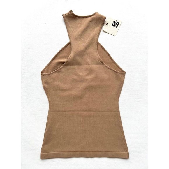 SER.O.YA Nori Knit Halter  Top Brown - Picture 5 of 6